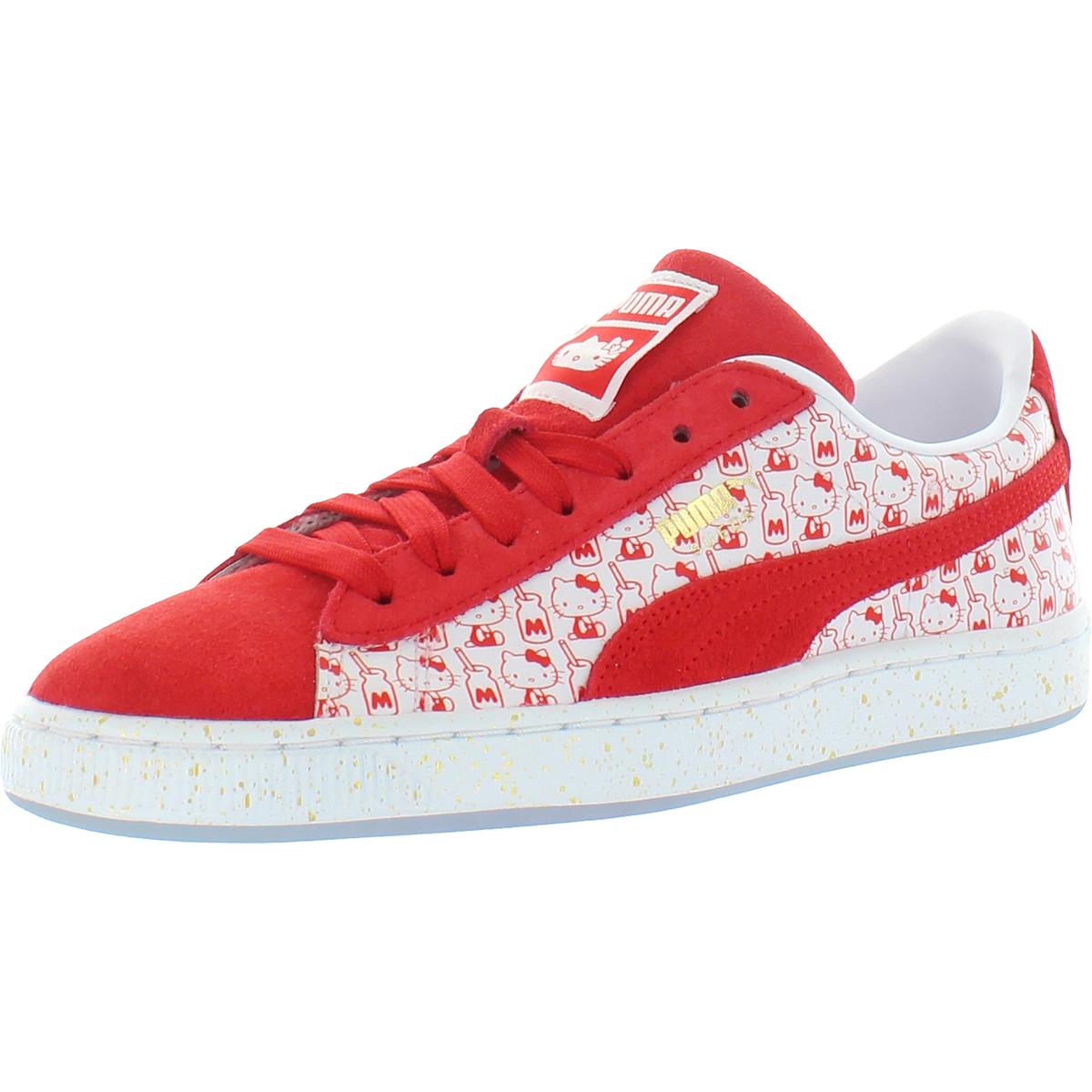 Puma Girls Suede Classic X Hello Kitty Red Fashion Sneakers Shoes BHFO