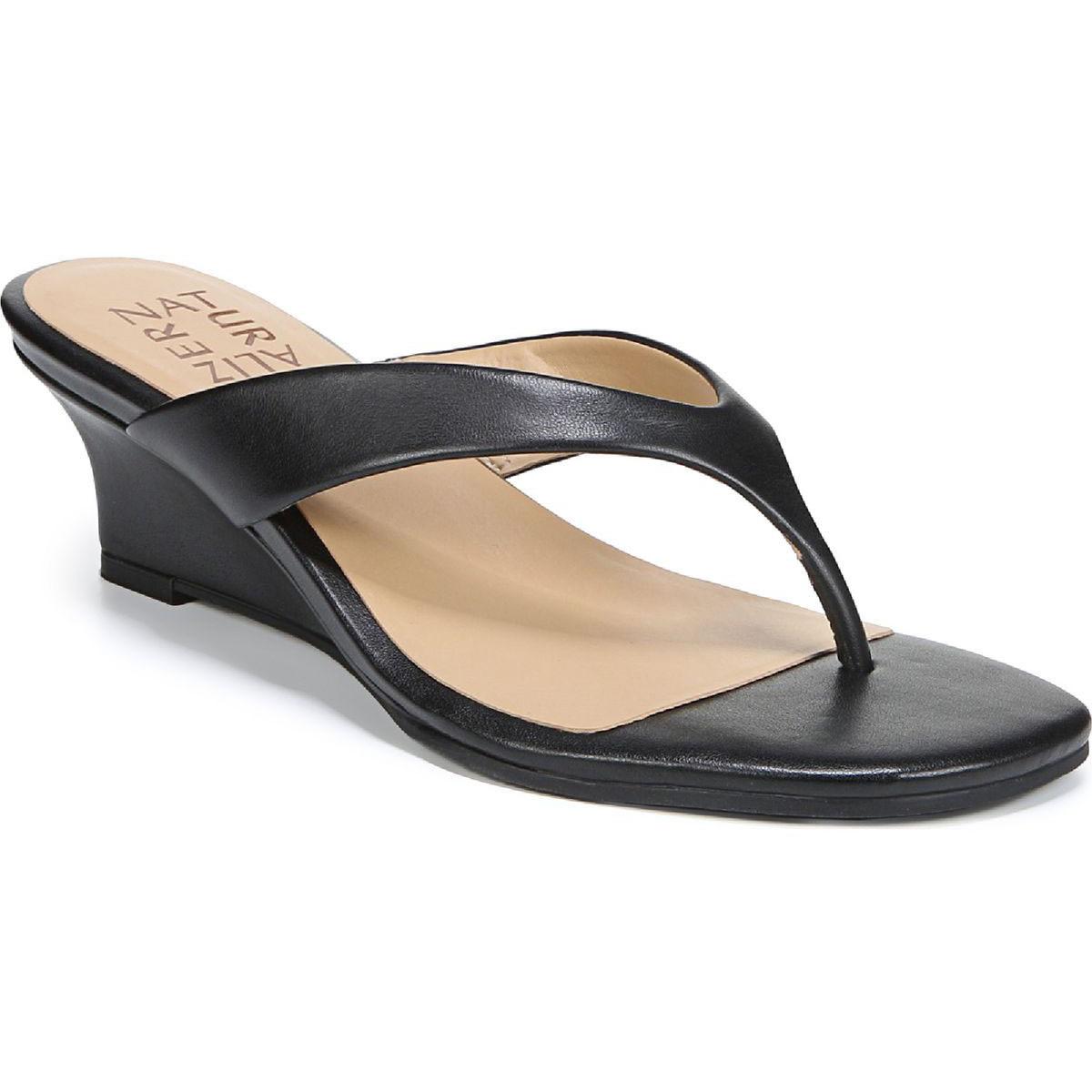 Naturalizer black hot sale wedge sandals