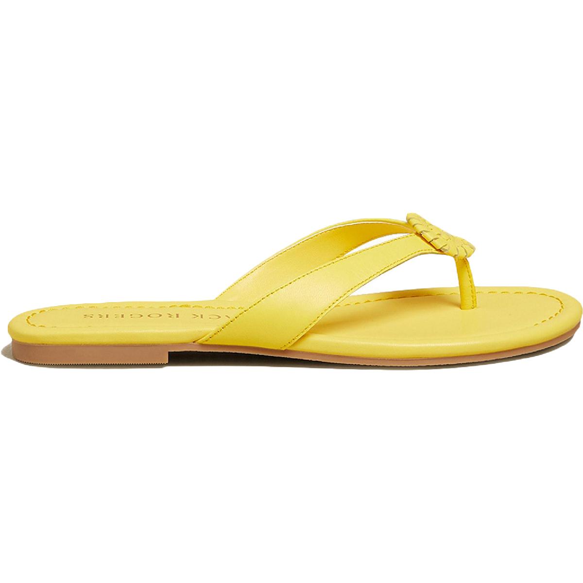 Jack Rogers Womens Rowan Faux Leather Slip On Flats Flip-Flops Shoes BHFO 1166 | eBay