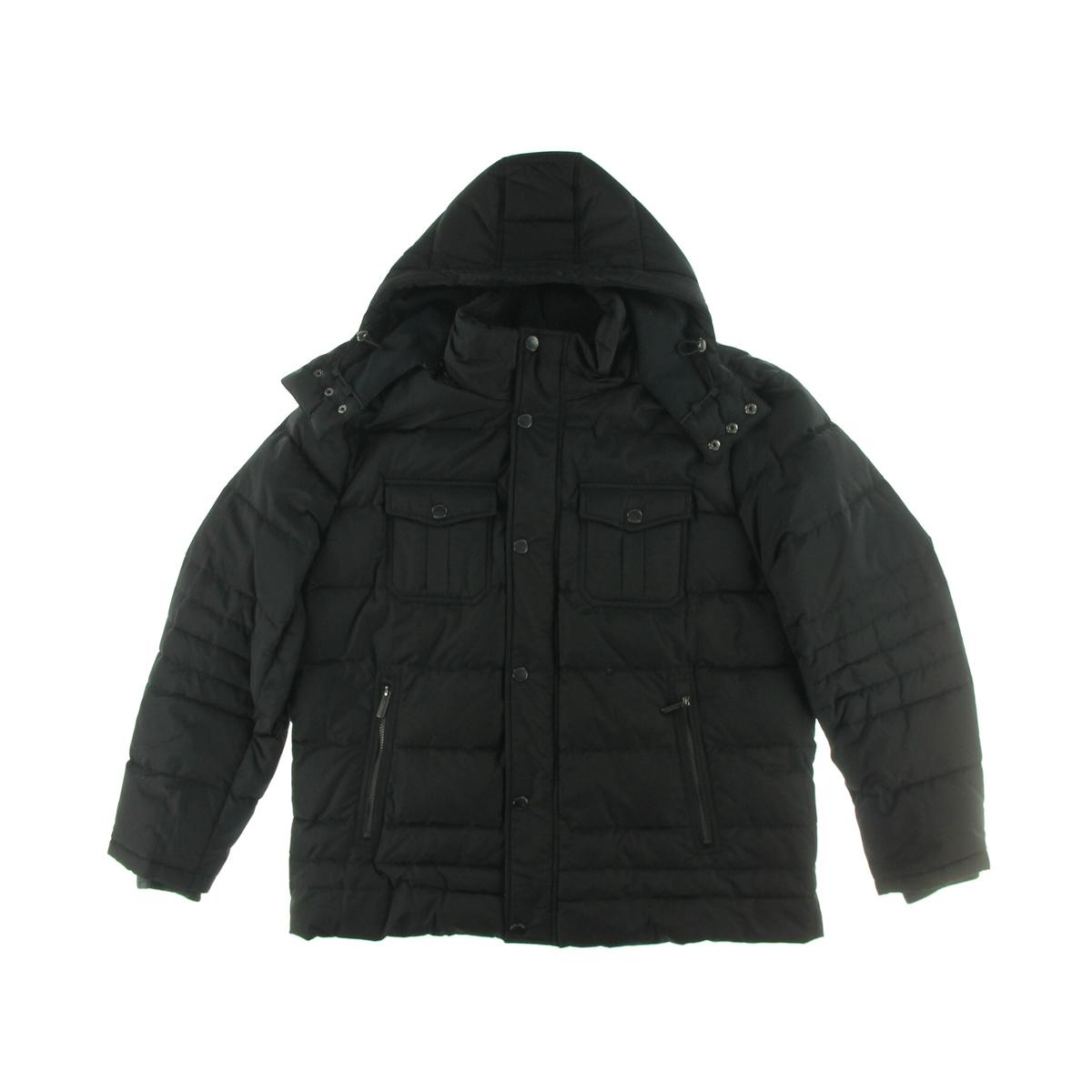London Fog 0703 Mens Down Quilted Hipster Coat Outerwear BHFO | eBay