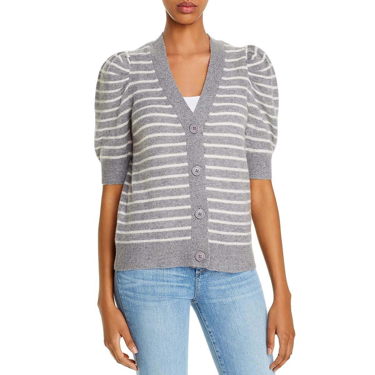 Private Label Womens Gray Cashmere ButtonDown Cardigan Sweater Top XL