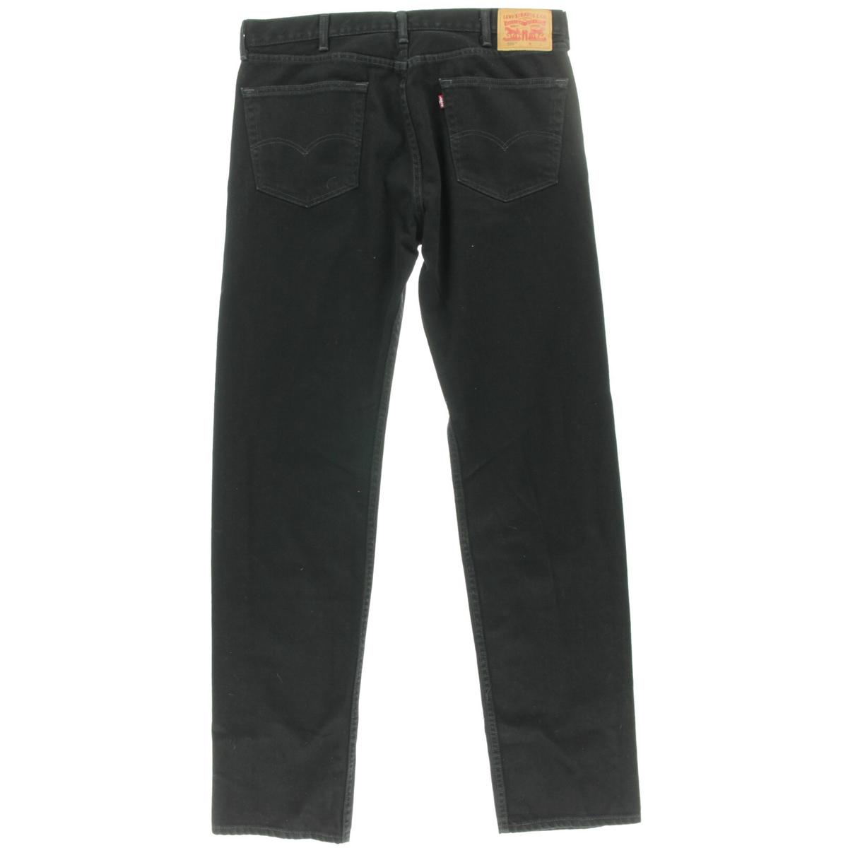 Levi Strauss & Co. Mens 505 Black Denim Slim Straight Leg Jeans 42/34 ...