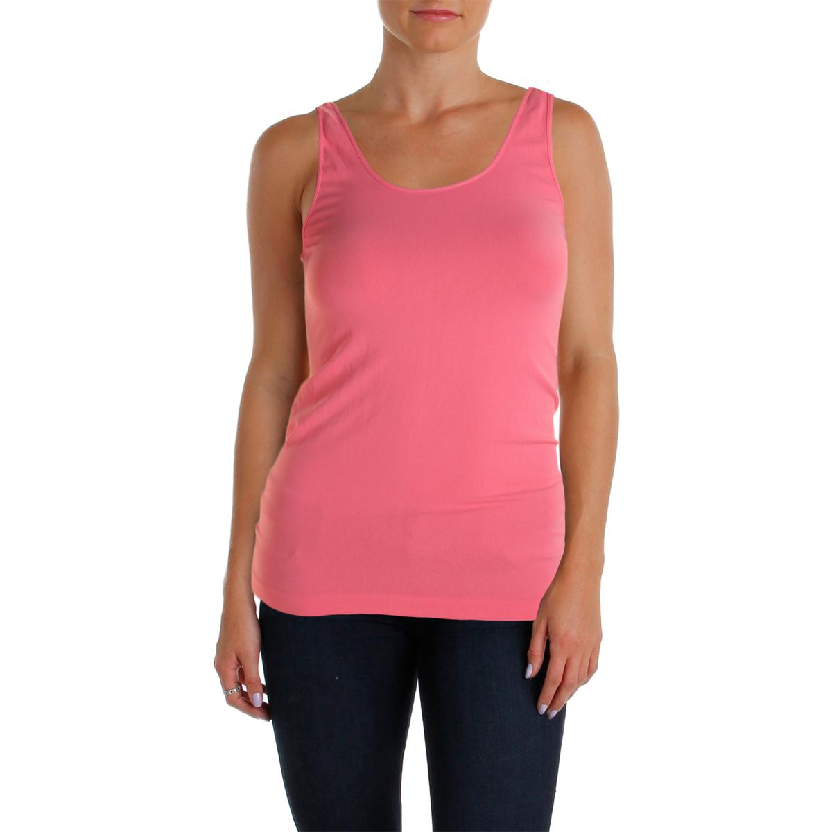 Aqua 7850 Womens Stretch Scoop Neck Solid Tank Top BHFO | eBay