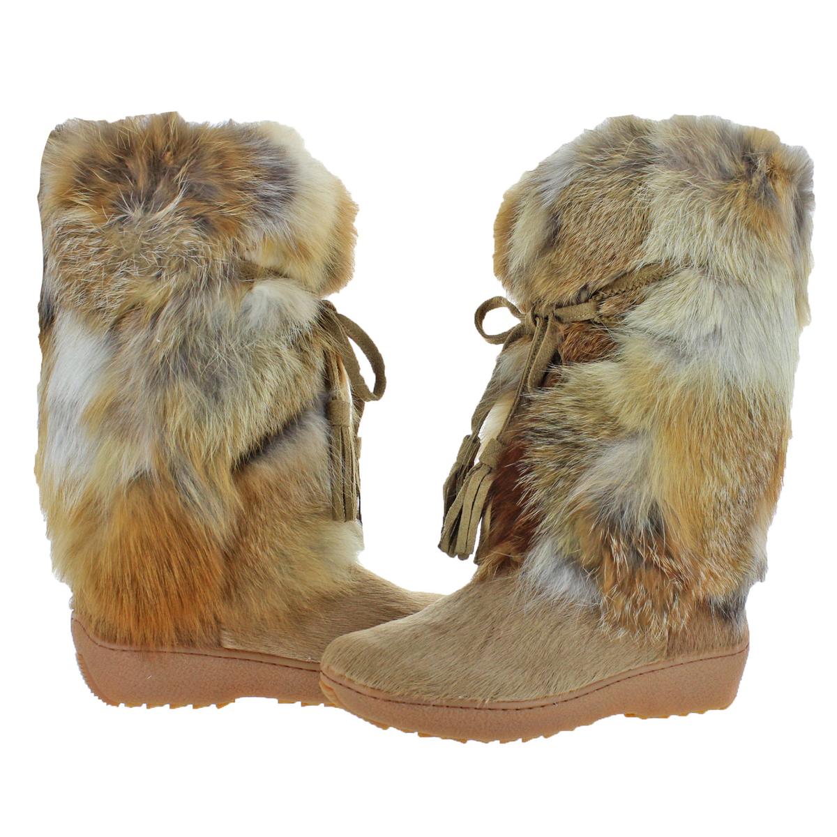 Pajar Women's Foxtrot Fox Fur Cowhide Winter Snow Boots | eBay