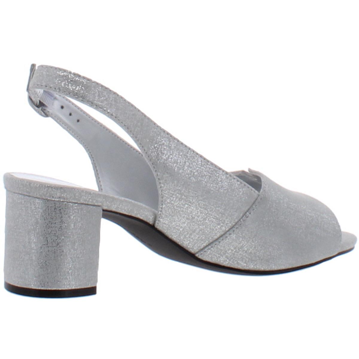David Tate Womens Rave Leather Slingbacks Evening Dress