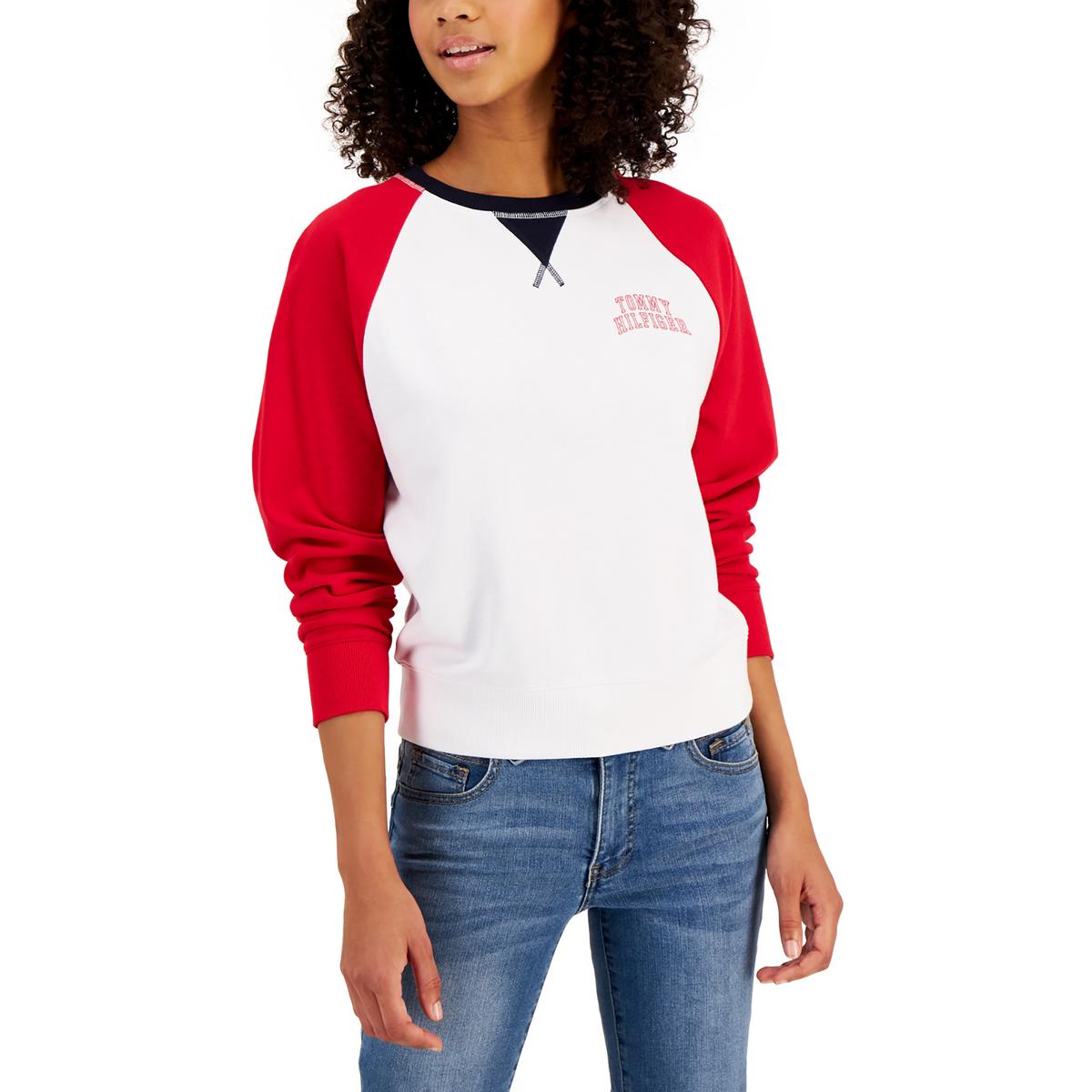 Tommy hilfiger crew neck best sale sweatshirt womens