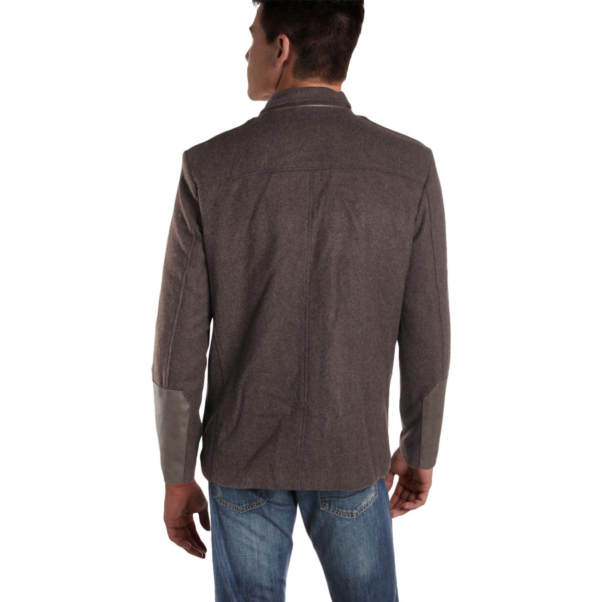 Kenneth Cole New York Mens Winter Wool Blend Car Coat