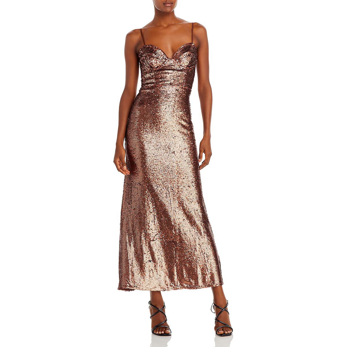 Bardot Womens Stasia Sequined Formal Maxi Evening Dress Gown BHFO