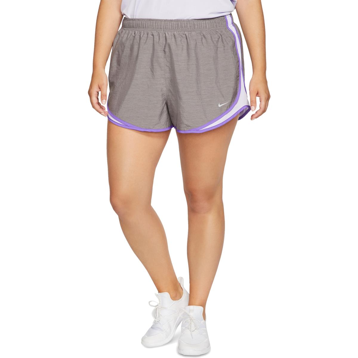 Nike Womens Gray Running Fitness Workout Shorts Athletic Plus 3X BHFO