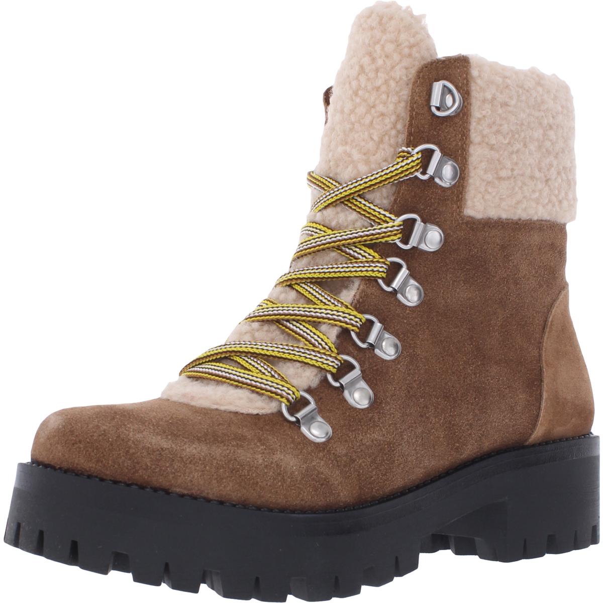 STEVE MADDEN WOMENS Aniko Zipper Lace Up Winter Ankle Boots Shoes BHFO ...