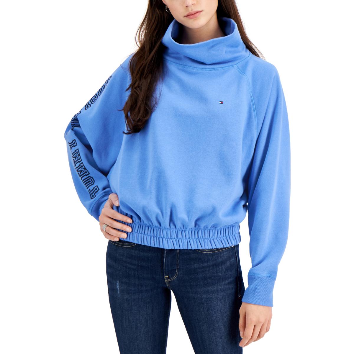 Tommy Hilfiger - TH Monogram Modern Regular Fit Sweatshirt - Women - Blue - XXXL