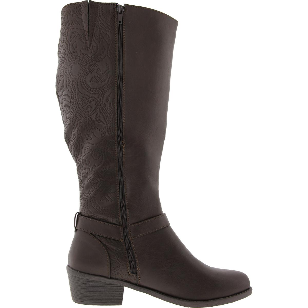 Easy Street Womens Luella Plus Tall Block heel Zipper Knee-High Boots BHFO 2302 - Picture 4 of 5
