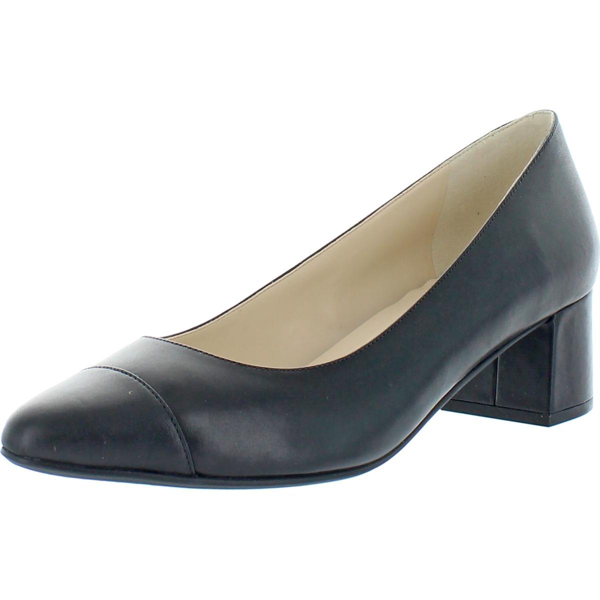 Cole Haan Womens The Go-To Black Leather Pumps Shoes 8.5 Medium (B,M ...