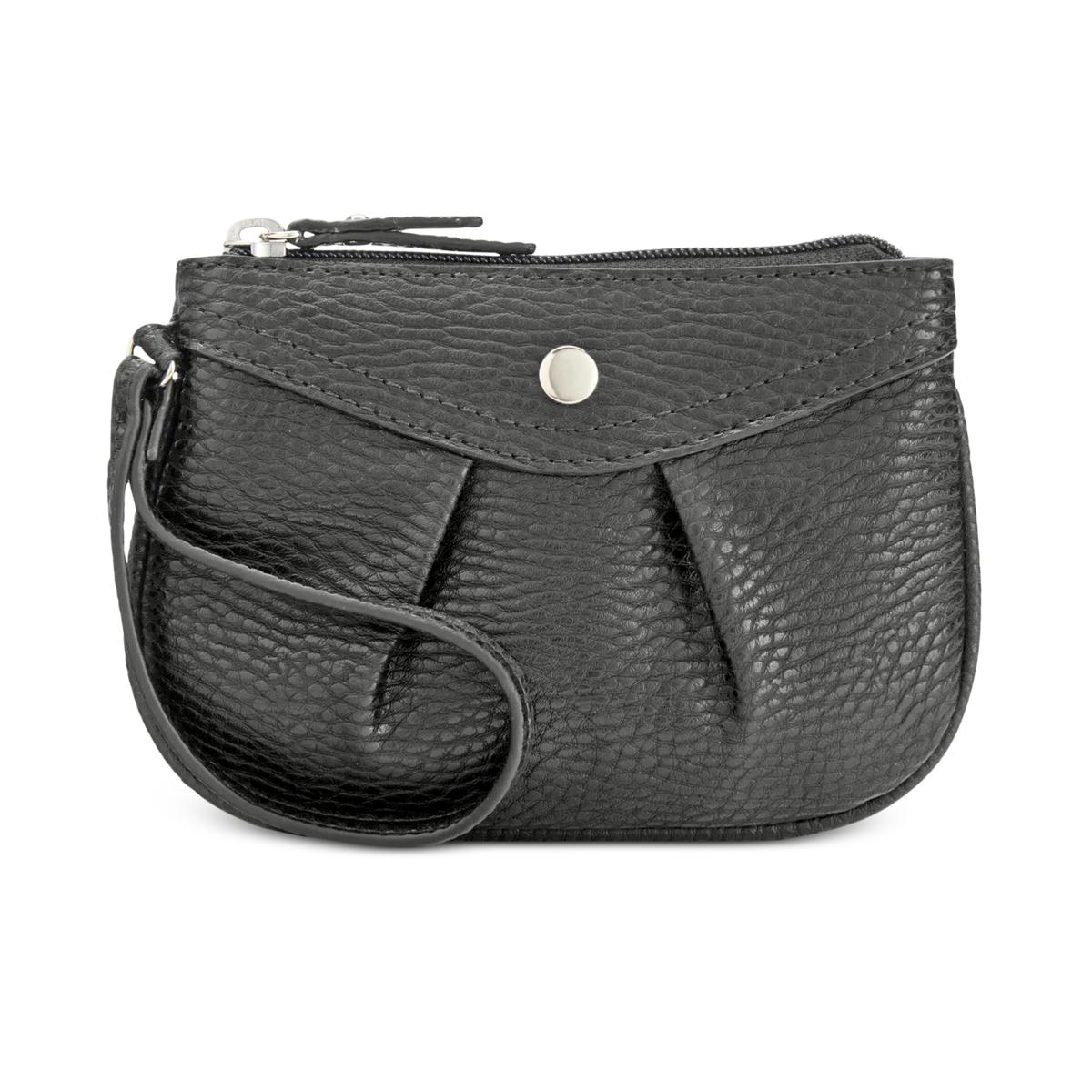 Style & Co. Womens Hannah Black Faux Leather Wristlet Coin Purse Small BHFO 4874 | eBay