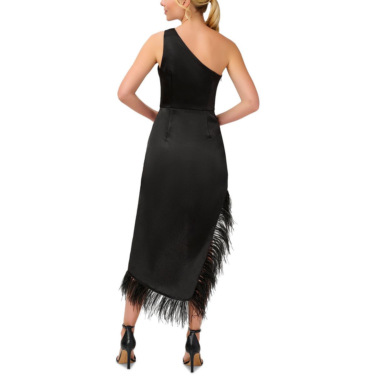 Aidan by Aidan Mattox Womens Satin Asymmetric Cocktail and Party Dress BHFO 3554