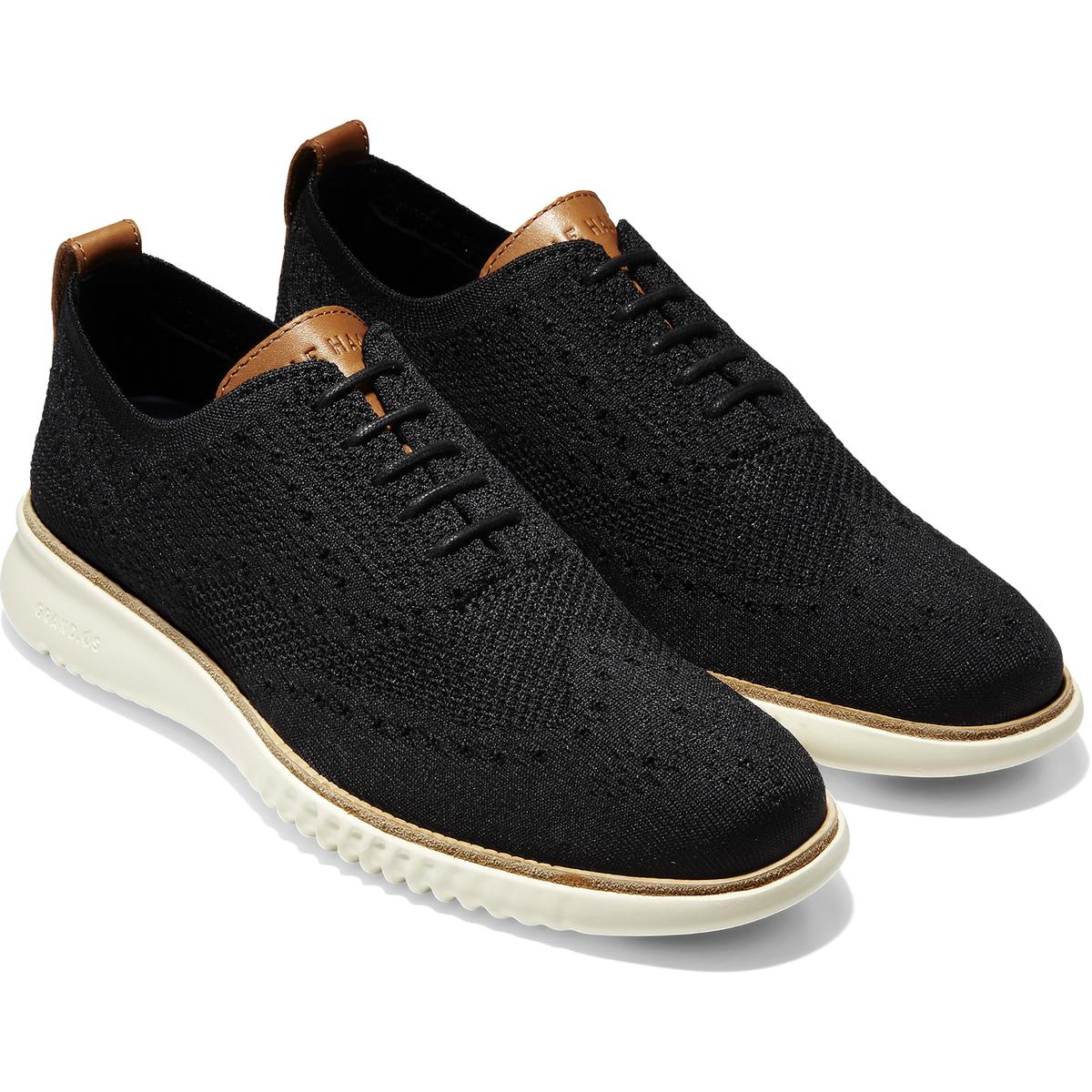 Cole Haan Mens 2.Zerogrand Black-Ivory Oxfords Shoes 11.5 Medium (D ...