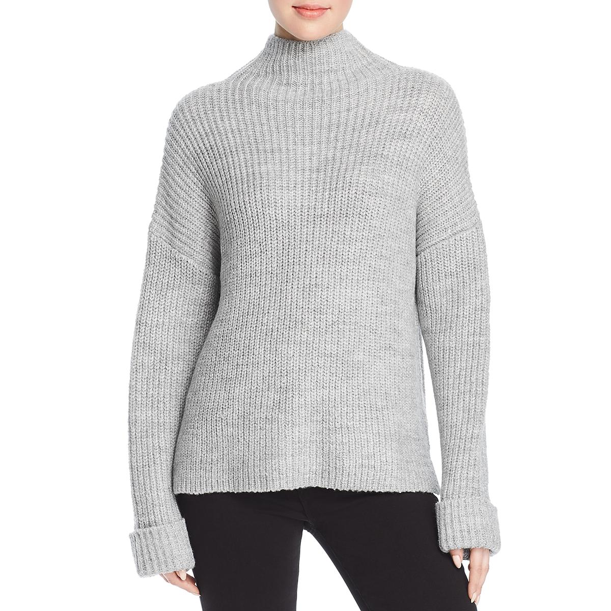 Marled Reunited Clothing Womens Gray Mock Turtleneck Sweater Shirt M ...