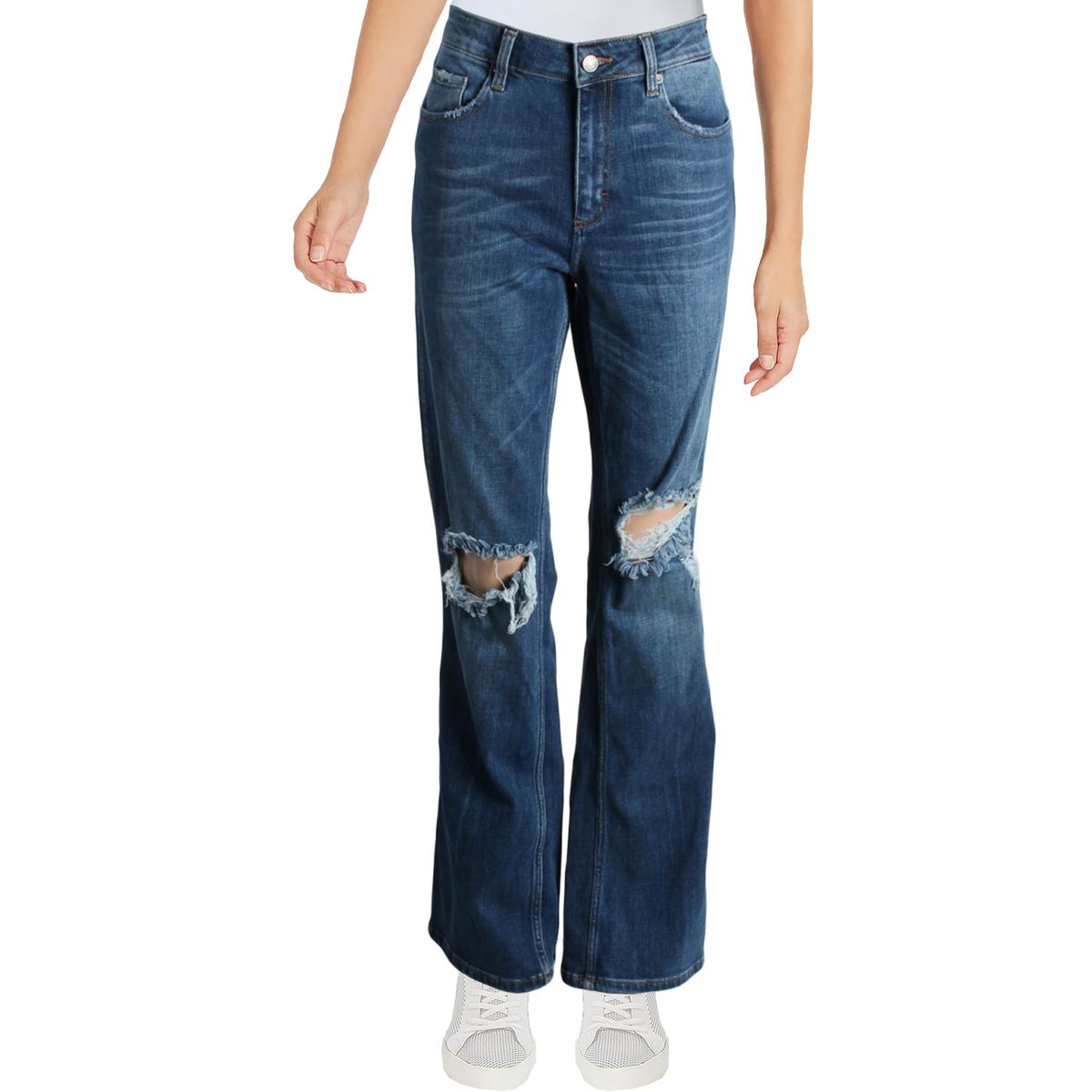 dark blue flare jeans