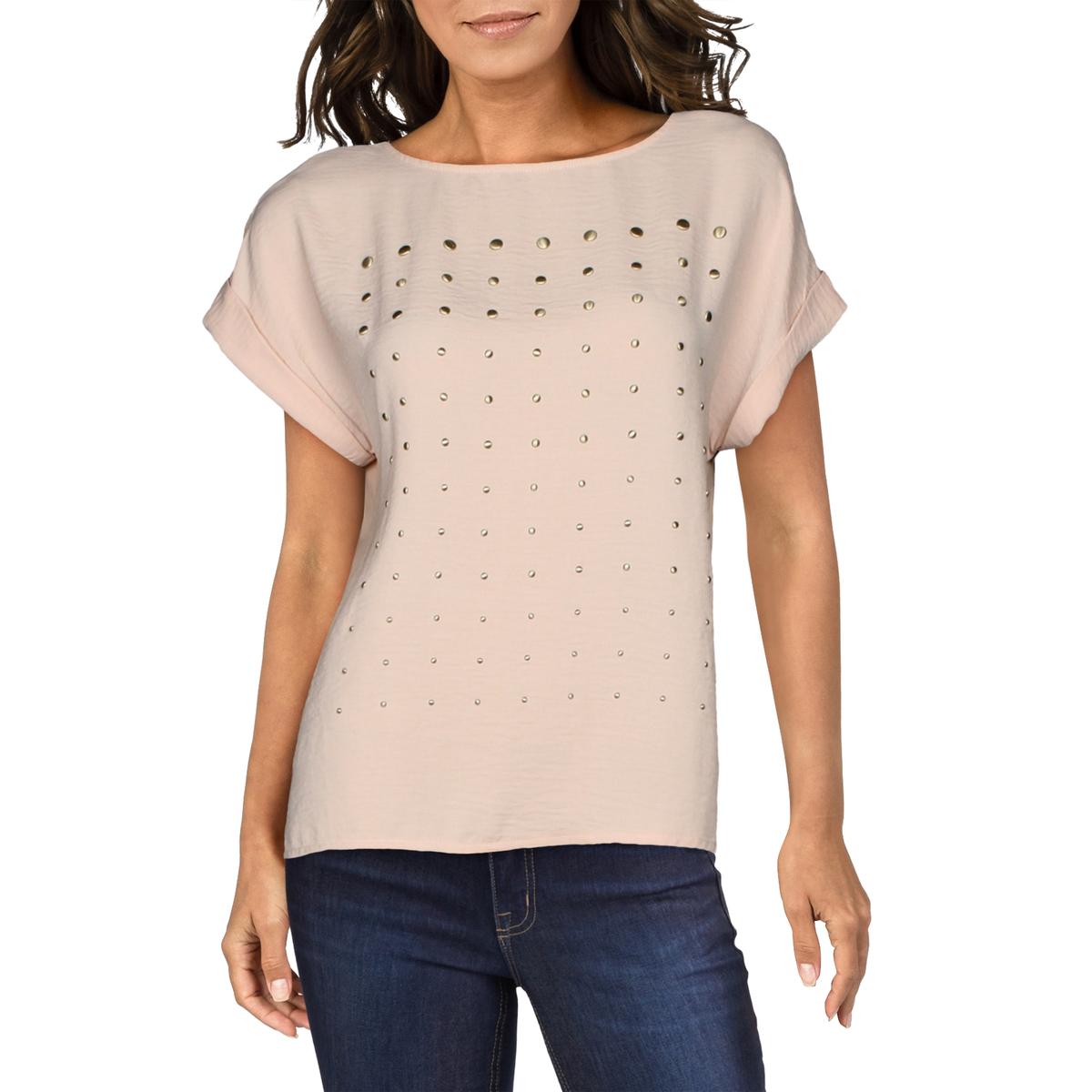 Vince Camuto Womens Pointelle Raw Hem Cuff Sleeves Sweater Top BHFO 1073