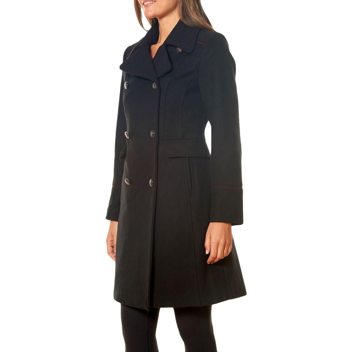 Vince Camuto Womens Wool Blend Double Breasted Wool Coat Outerwear