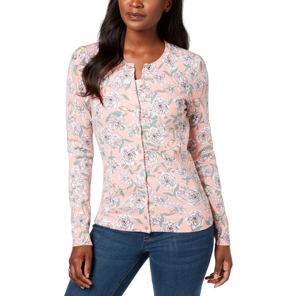 karen scott floral cardigan
