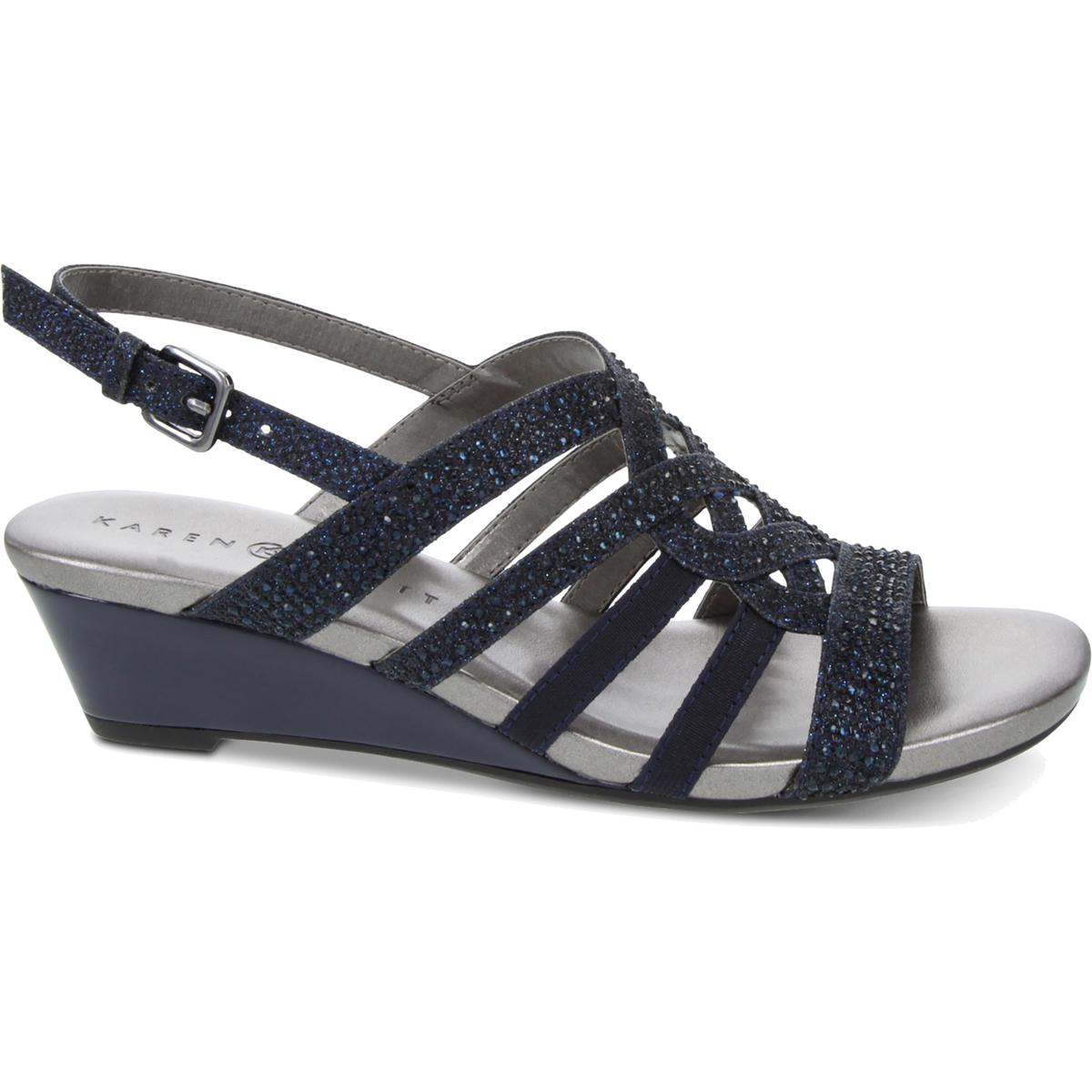 Karen Scott Womens Dashaa Navy Evening Sandals Wedges 8 Medium (B,M ...