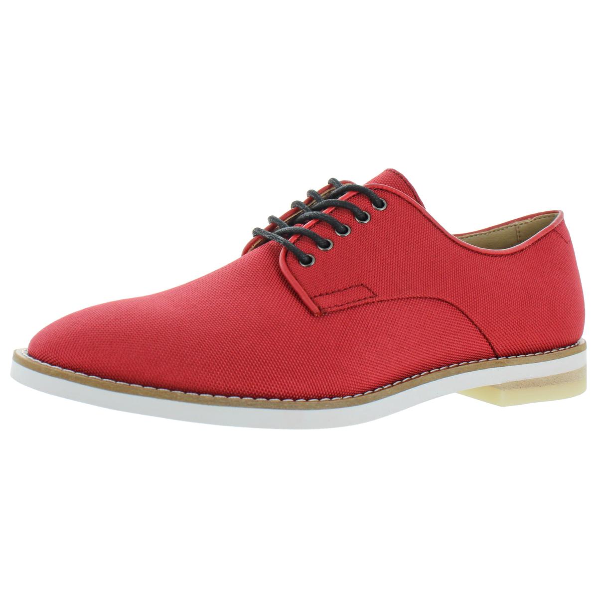 Calvin Klein Mens Aggussie Nylon Red Oxfords Shoes 7.5