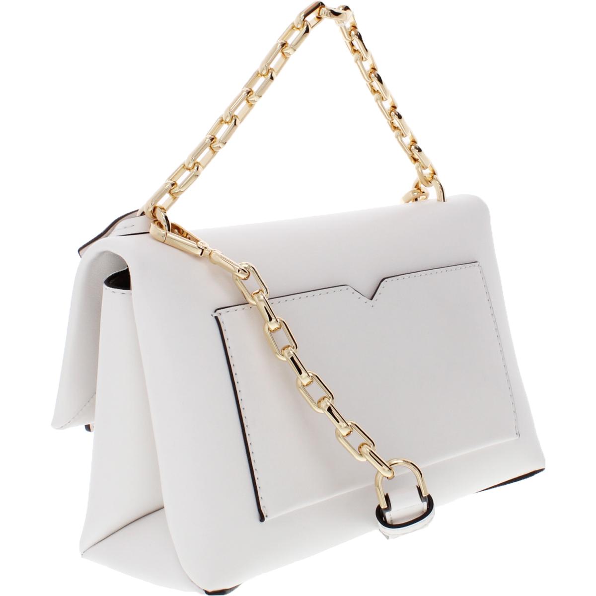 Michael Kors Womens Cece White Leather Shoulder Handbag Purse Small ...