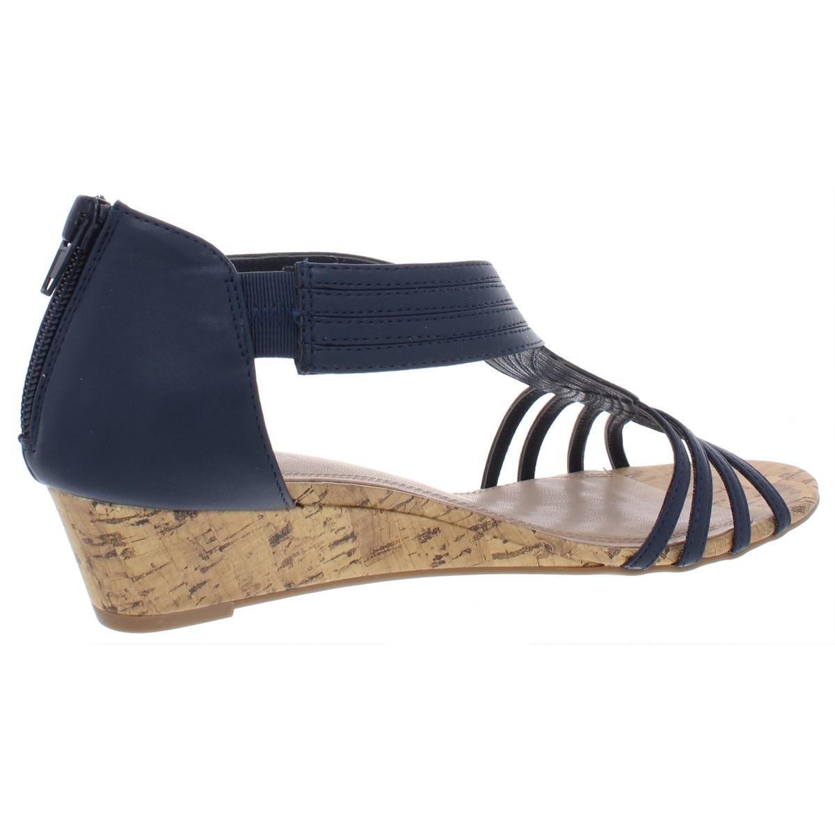 womens navy wedge sandals