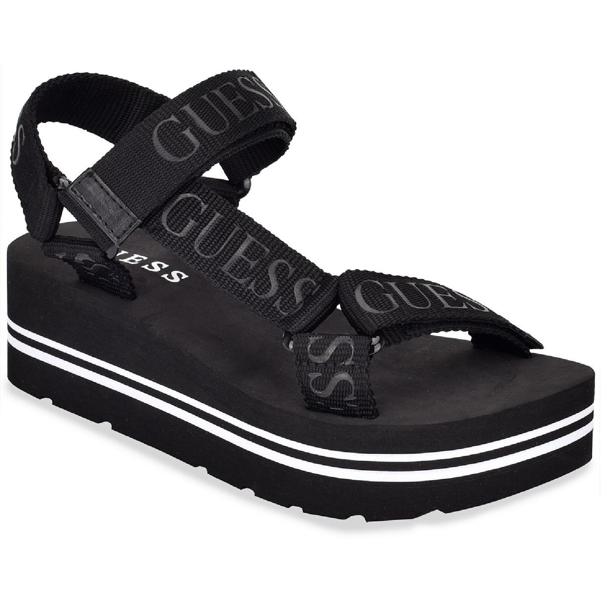 Guess Womens Avin Canvas Ankle Strap Wedge Flatform Sandals Shoes BHFO 0947 | eBay