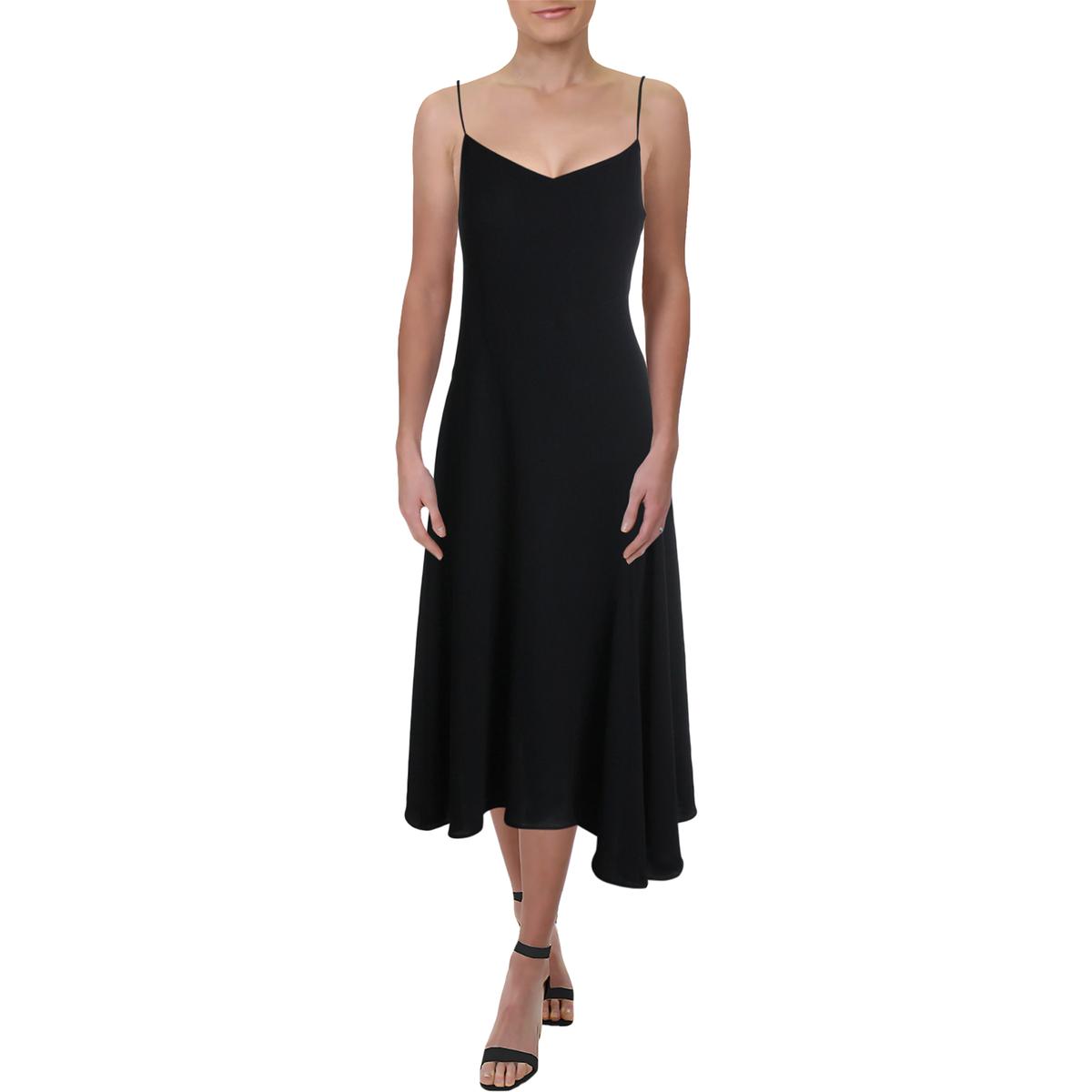 Theory Womens Black Asymmetric Casual Midi Tank Dress 2 BHFO 5579 | eBay