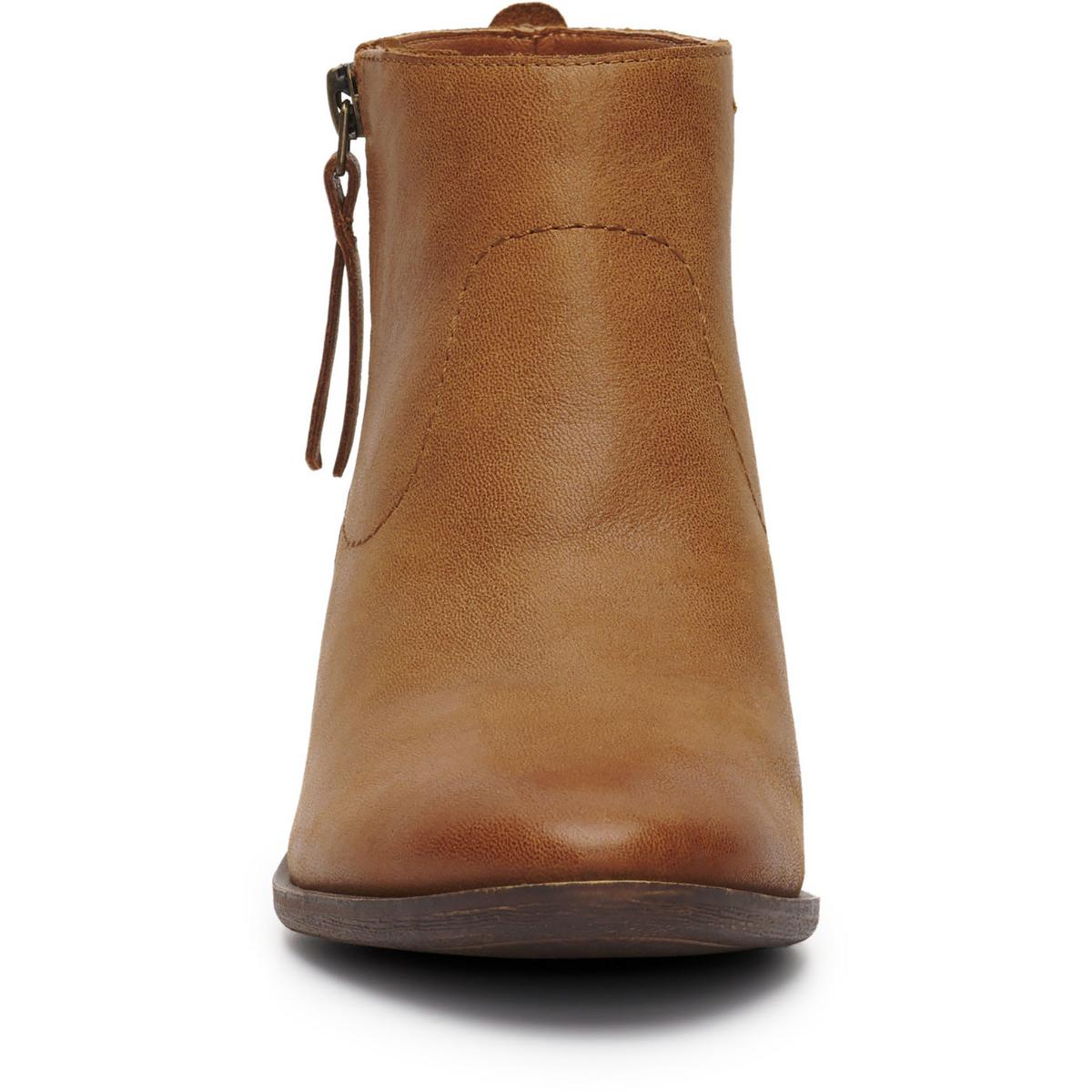 Lucky Brand Women's Leather Low Block Heel Almond Toe Ankle Bootie - Picture 14 of 15