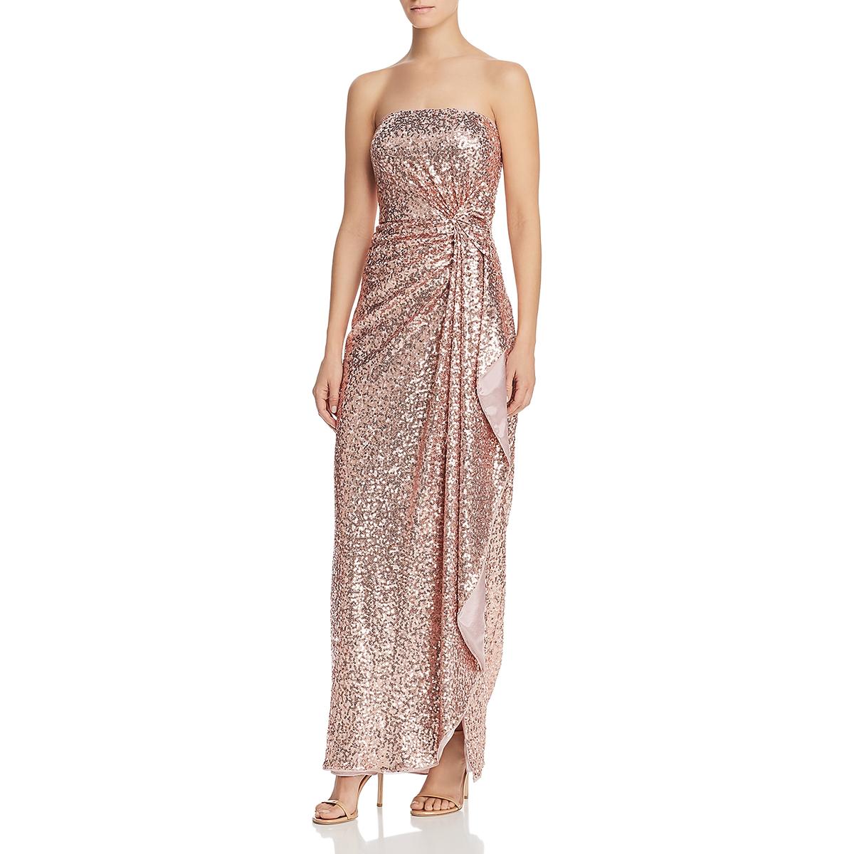 aidan by aidan mattox pleated glitter gown