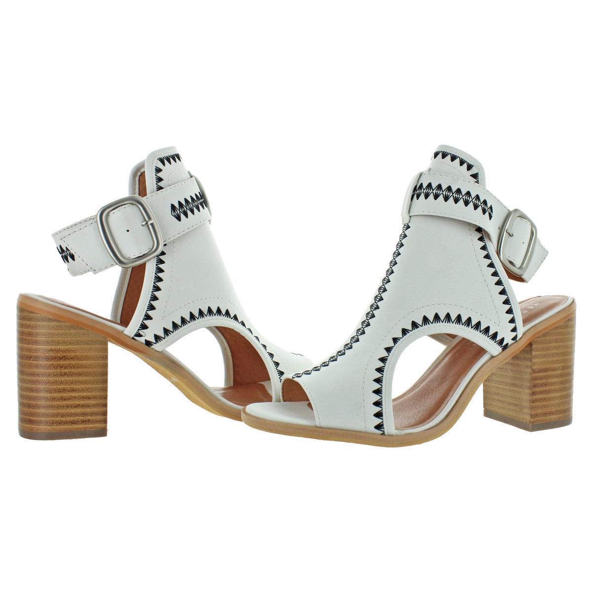 Very Volatile Women/'s Odette Faux Leather Slingback Stack Heeled Sandals Shoes
