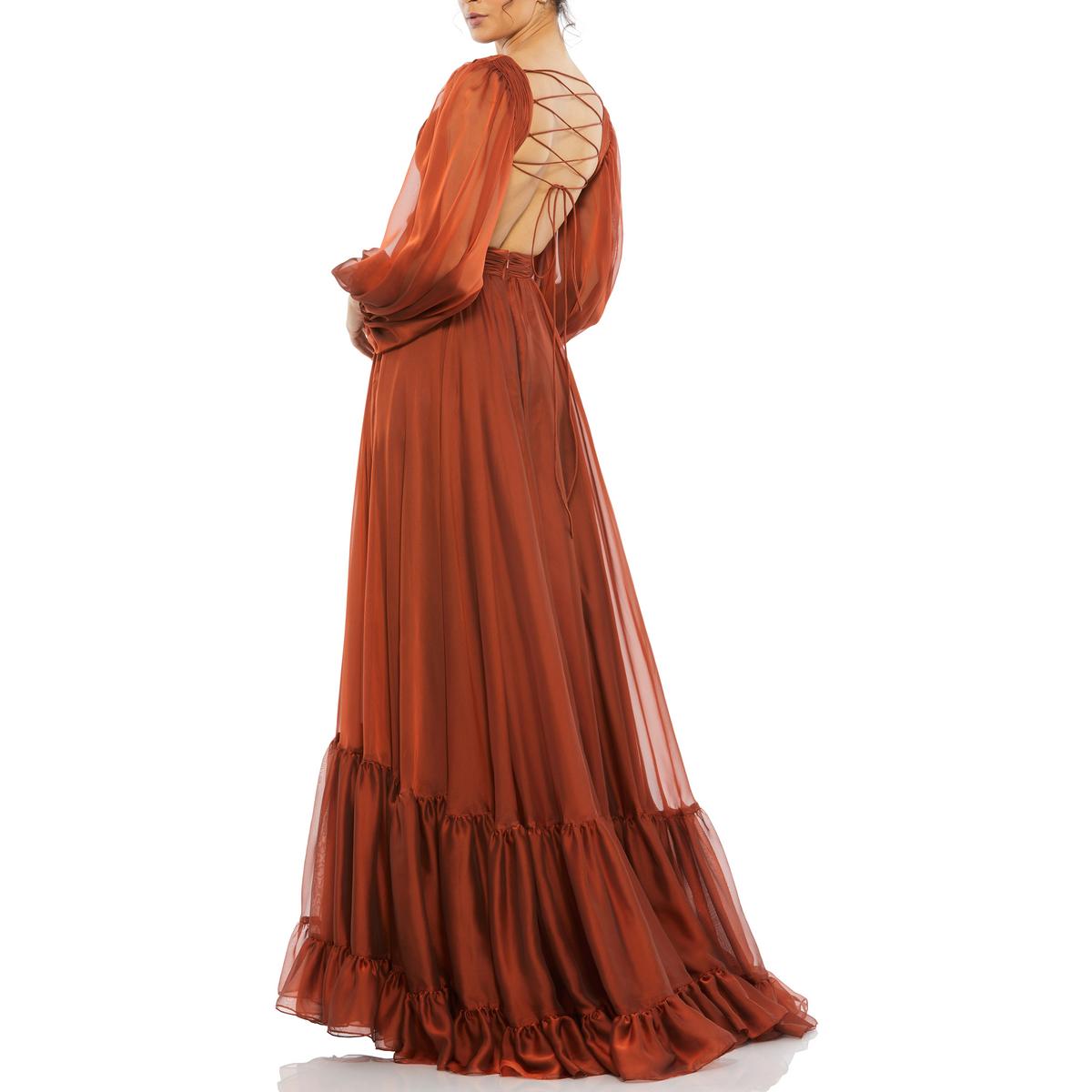 Mac Duggal Damen plissiertes Chiffon Abendkleid BHFO 8430 - Bild 4 von 4