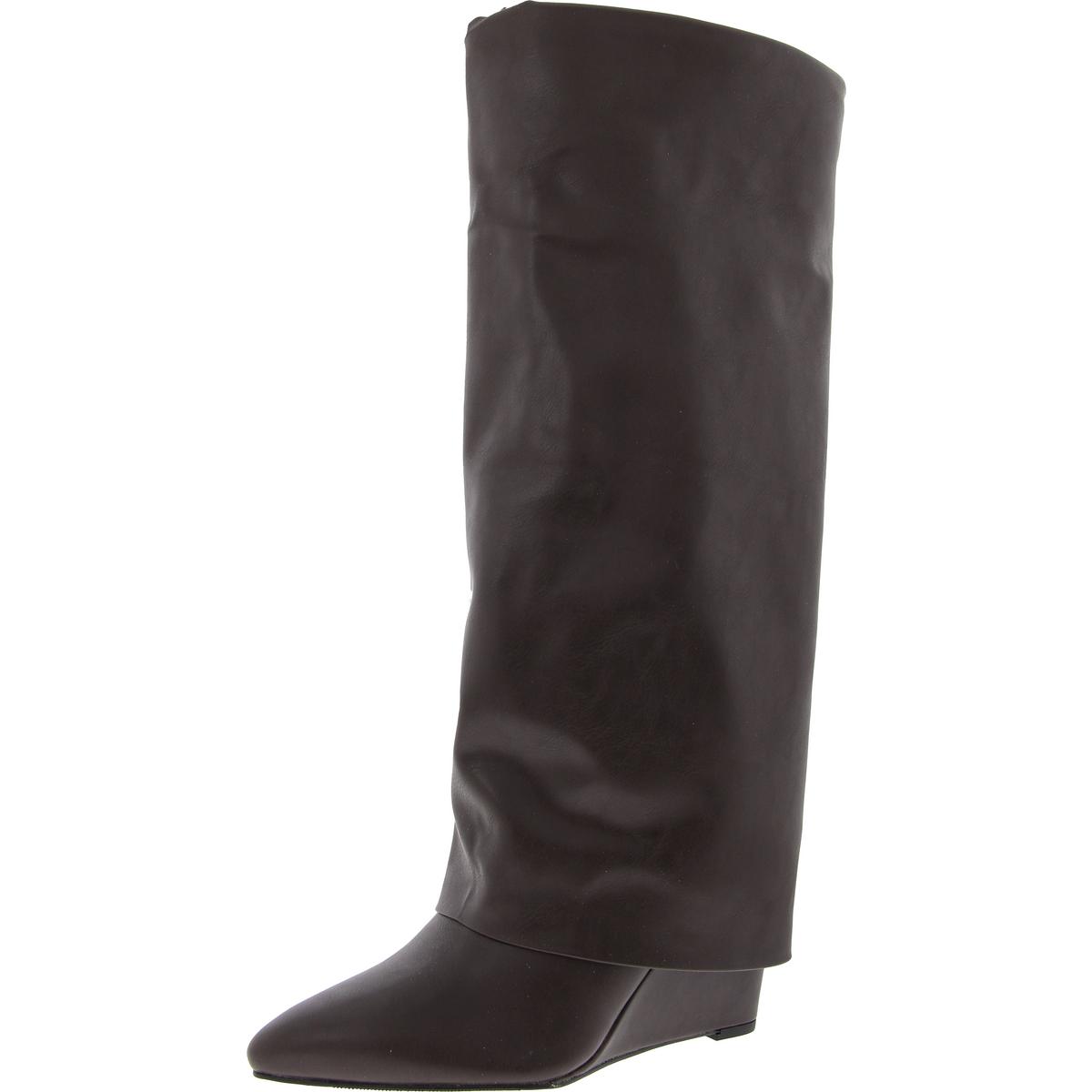 Madden Girl Womens Evanderwc Faux Leather Cuffed Knee-High Boots Shoes BHFO 8026 - Picture 10 of 15
