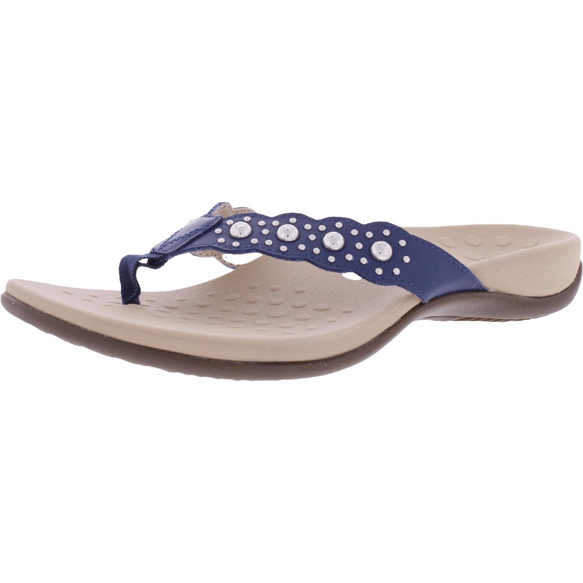 Vionic Womens Starley Leather Slip On Thong Flip-Flops Shoes BHFO 0845 ...