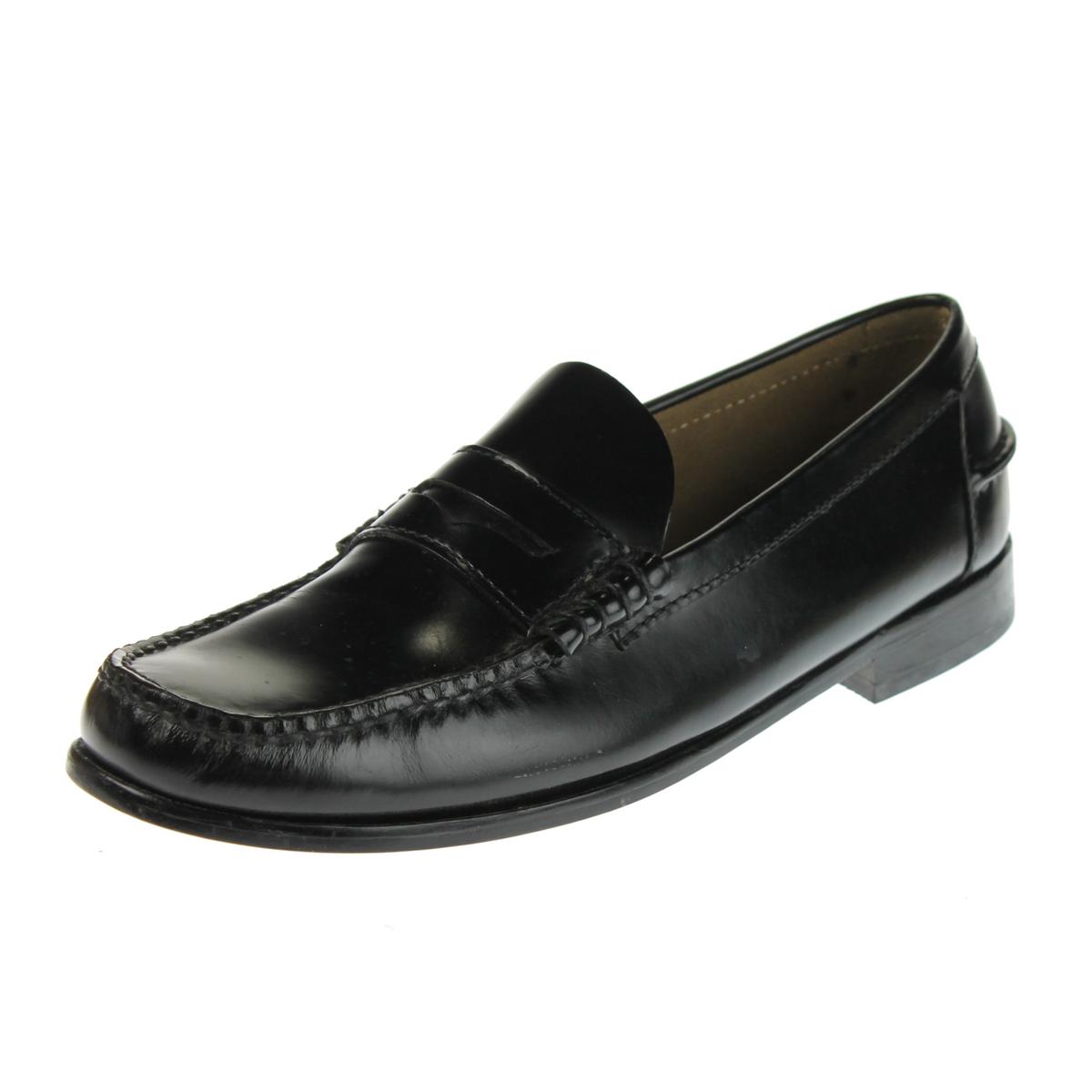 Florsheim Mens Berkley Black Leather Penny Loafers Shoes 10 Medium (D ...