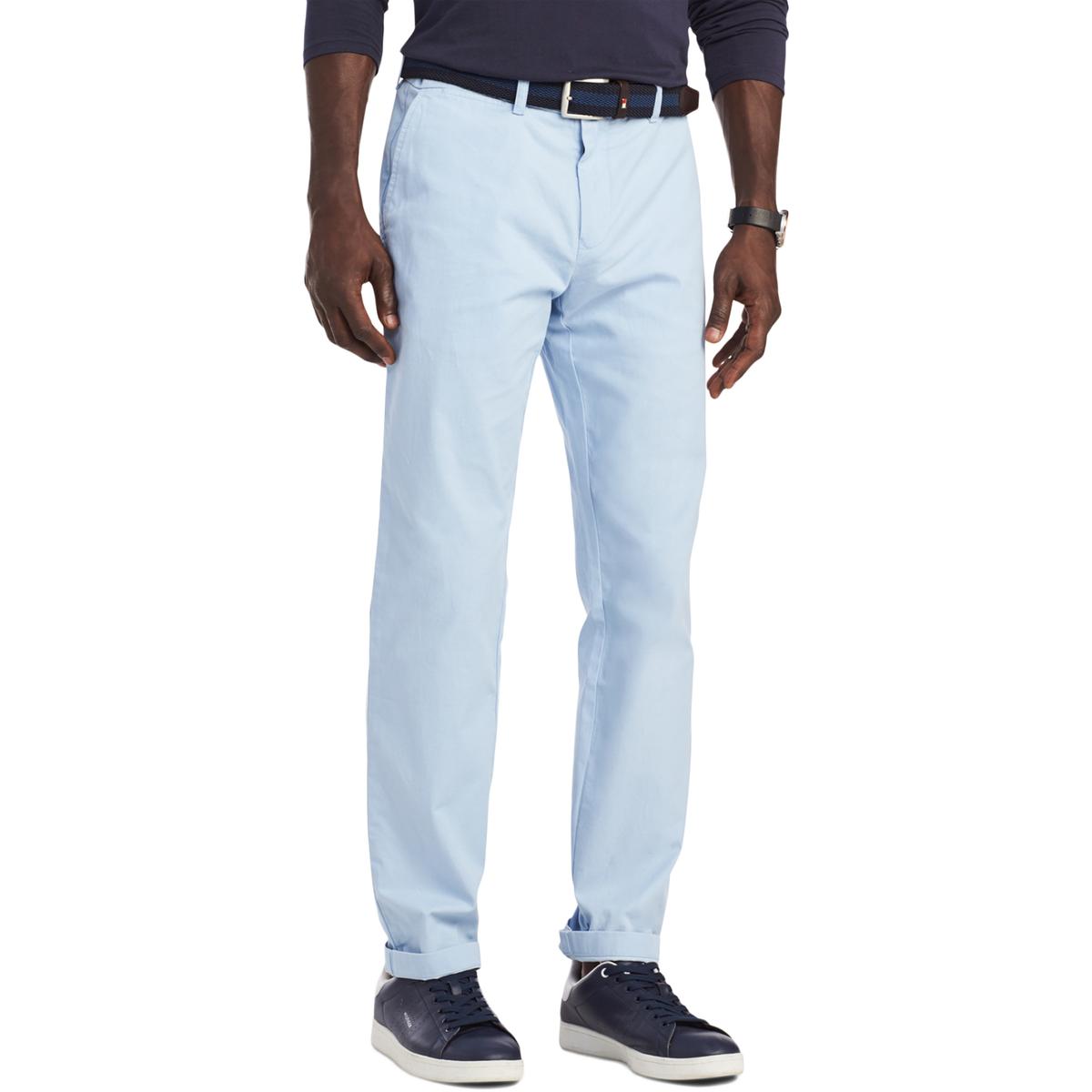 Tommy Hilfiger Mens Blue Custom Fit Stretch Chino Pants 40/32 BHFO 4657 ...
