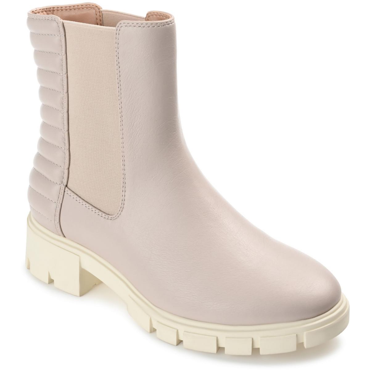 Journee Collection Womens TATIANA Faux Leather Round toe Chelsea Boots BHFO 5865 - Picture 4 of 6