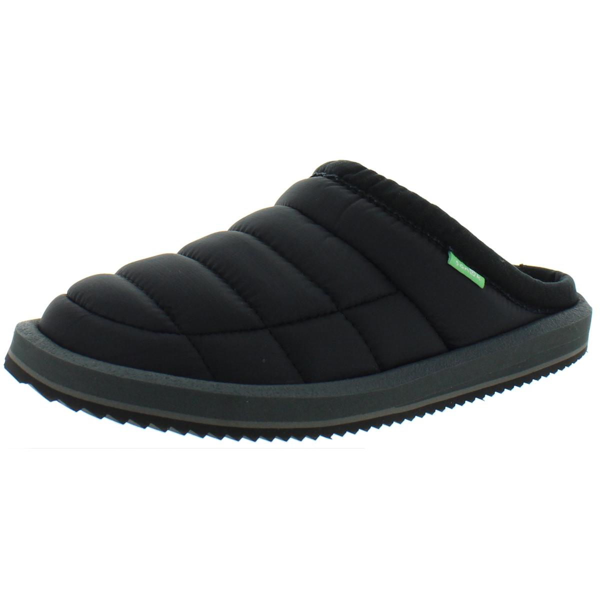 Sanuk Womens Puff N Chill Black Mule Slippers Shoes 8 Medium (B,M) BHFO ...