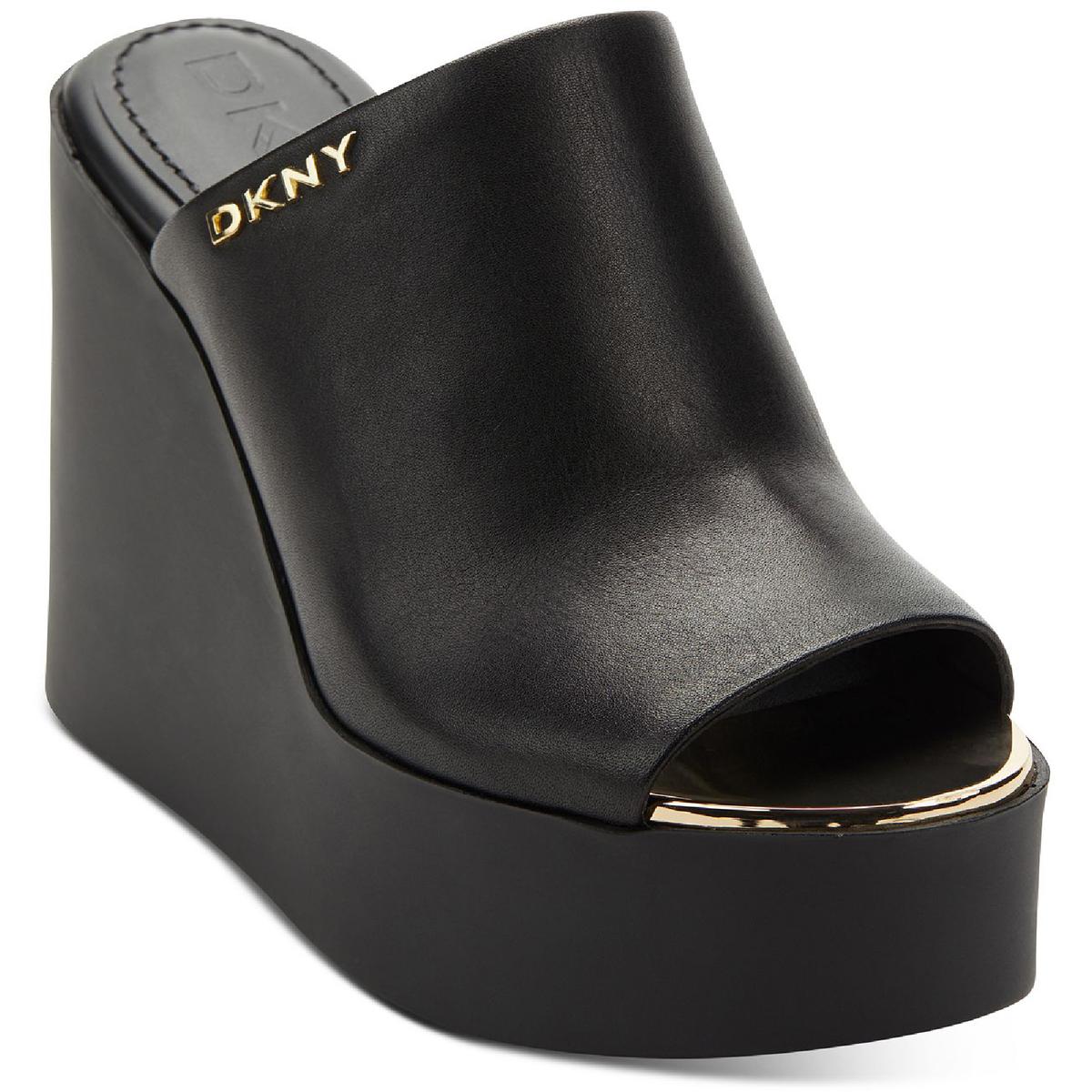 Женские кожаные сабо с открытым носком DKNY с ручкой BHFO 3410