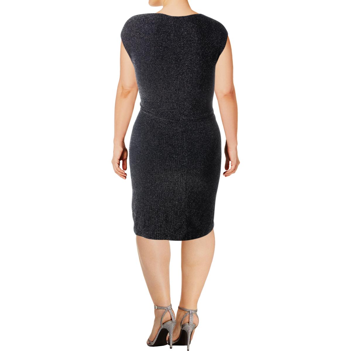 Lauren Ralph Lauren Womens Navy Cowl Neck Cocktail Dress Plus 20W BHFO ...