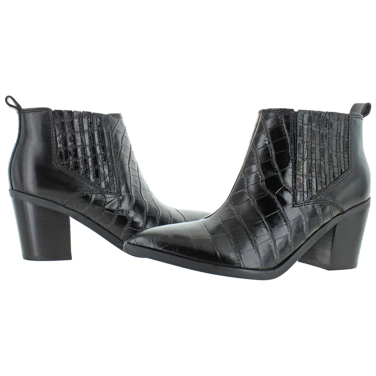 Marc Fisher Women's Rental 2 Faux Leather Stacked Heel Ankle Bootie | eBay