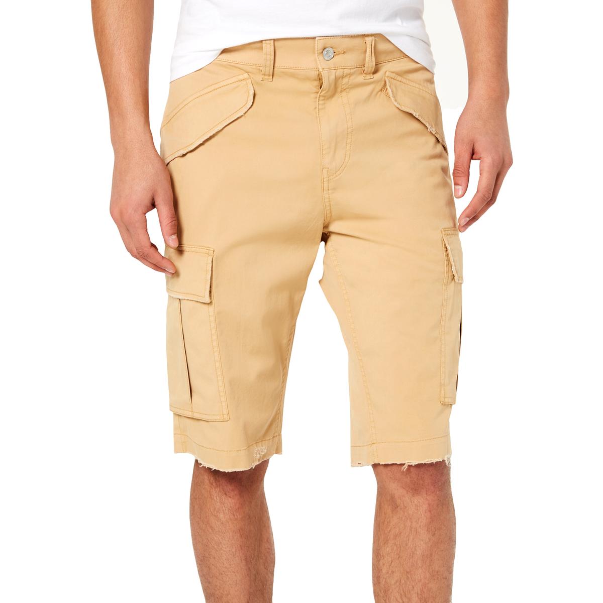 Guess Mens Tan Summery Stretch Casual Cargo Shorts 32 BHFO 9895 eBay
