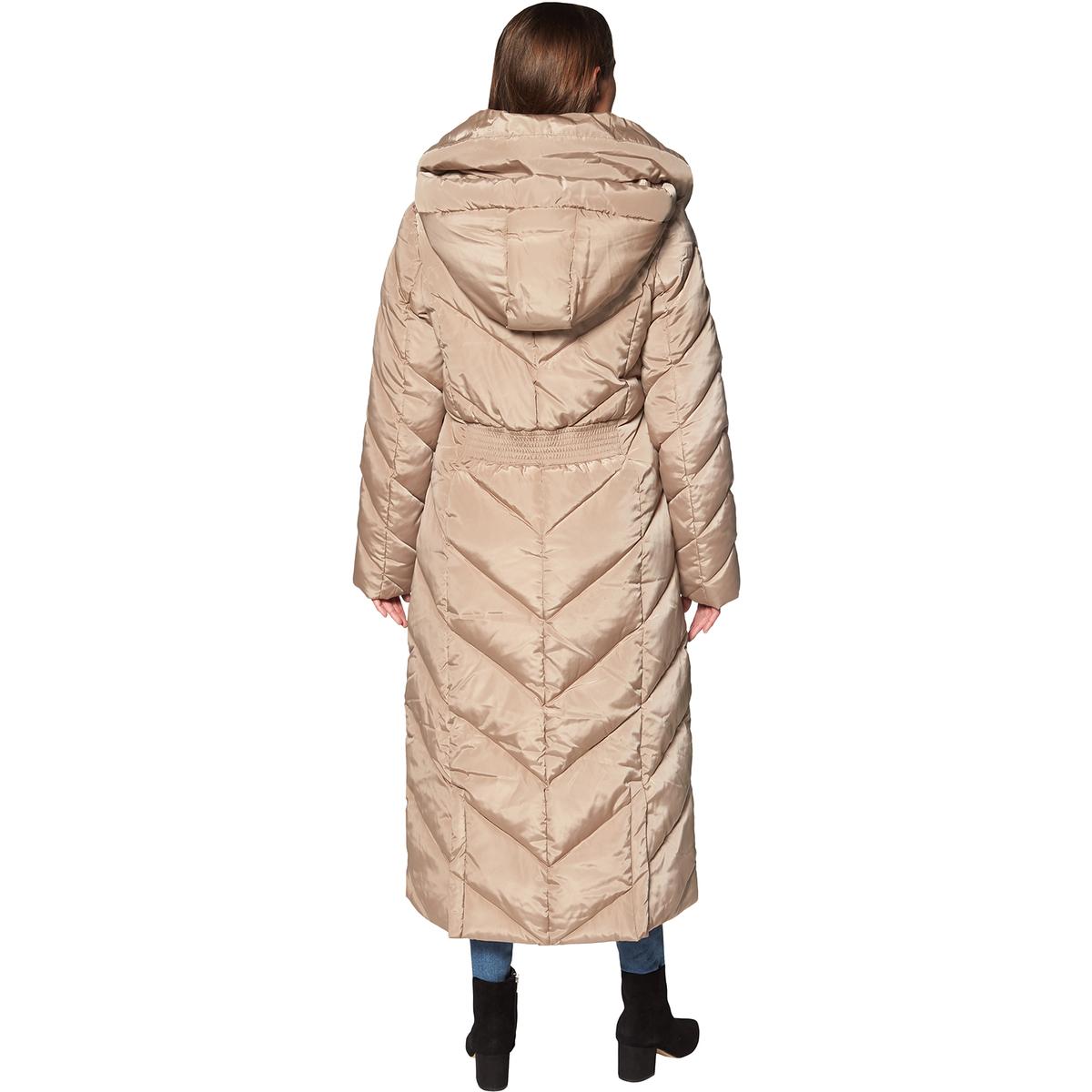 Steve Madden Long Puffer Coat for Women- Fleece Lined Warm Winter Maxi ...