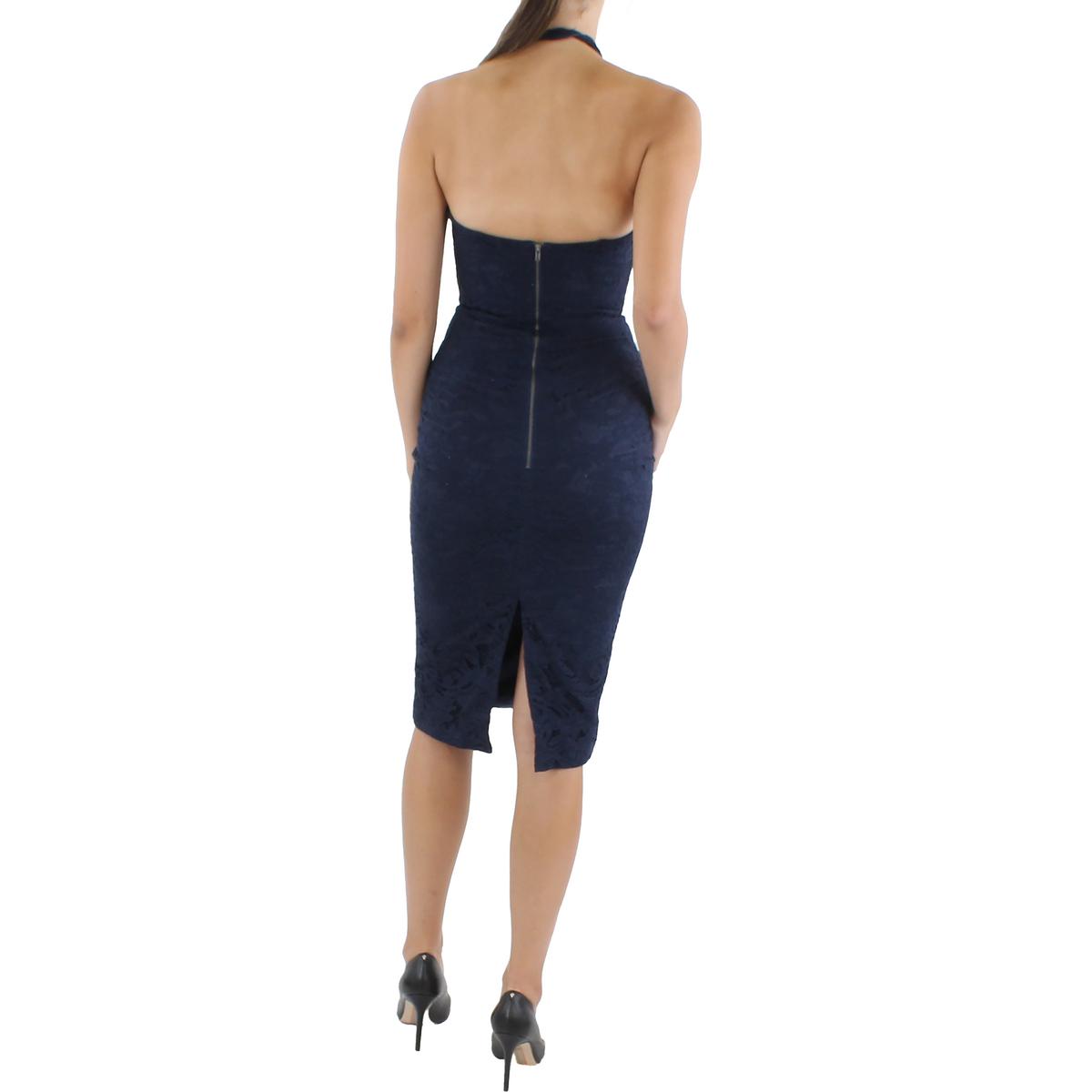 Bardot Womens Riviera Lace Halter Sheath Cocktail and Party Dress BHFO 9348
