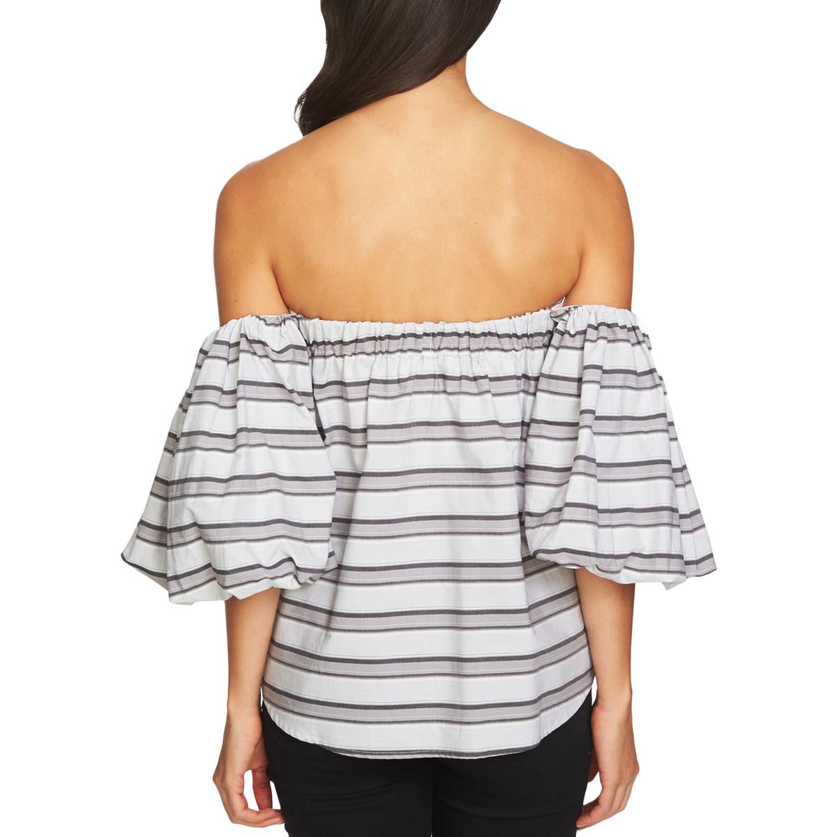 one shoulder puff sleeve top