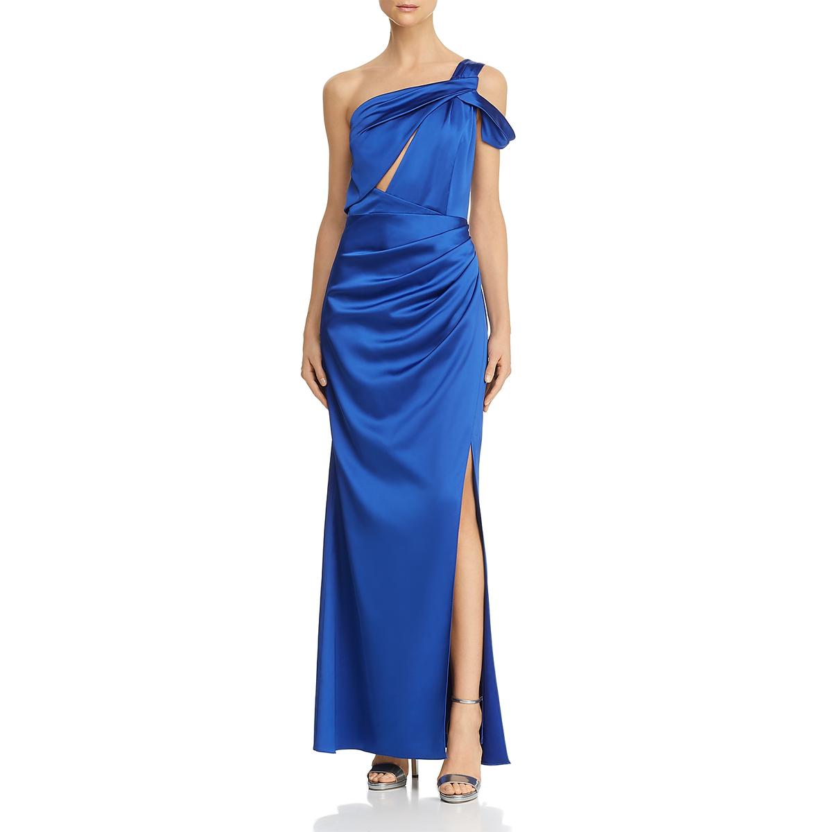 Laundry by Shelli Segal Womens Blue Satin Evening Formal Dress Gown 0 ...