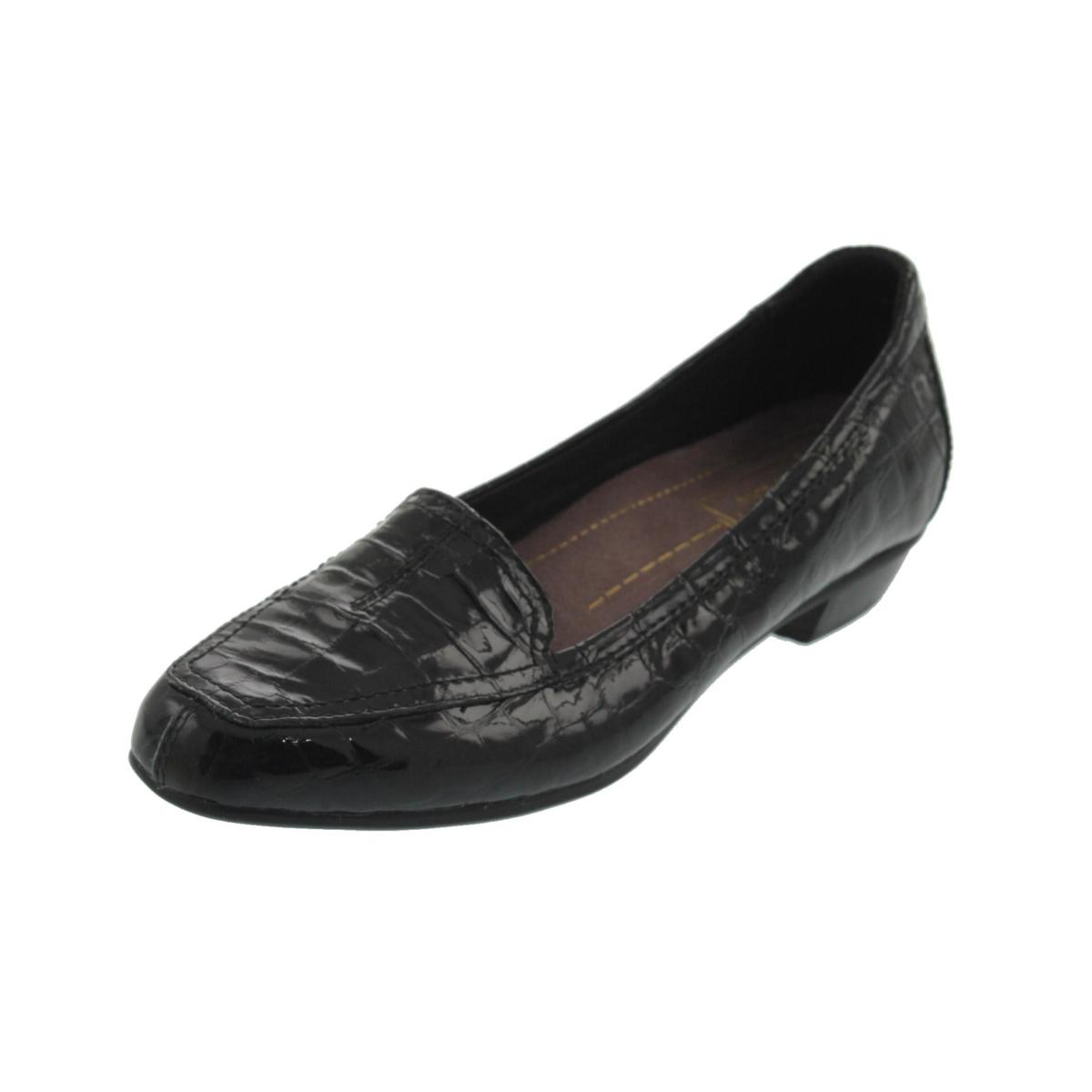 Clarks Womens Timeless Black Smoking Loafers Shoes 6.5 Clarks Womens Timeless Black Smoking Loafers Shoes 6.5